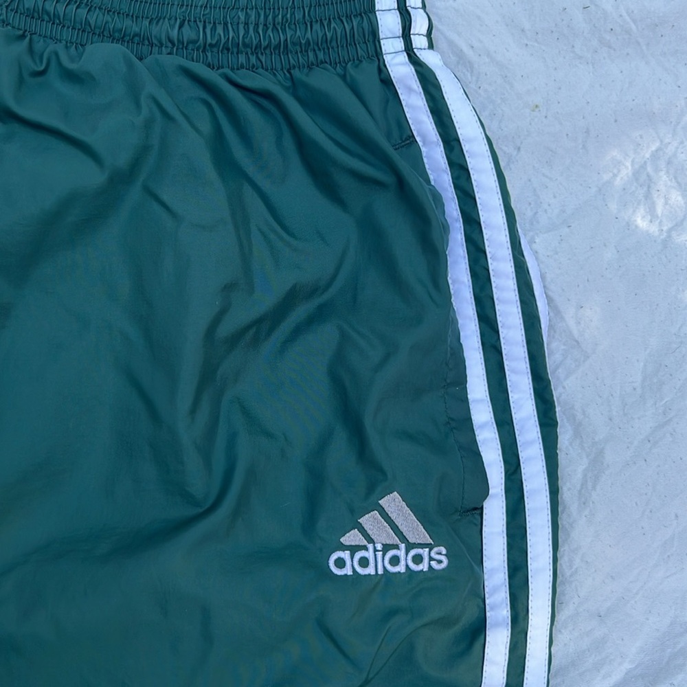 Vintage Adidas Dark Green Cotton Lined Joggers - Picture 3 of 6